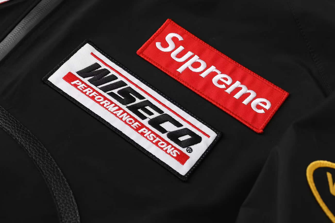 Supreme Vanson Leathers Gore Tex Shell Jacket Black Blue White Fw25 (14) - www.newkick.vip